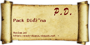 Pack Diána névjegykártya